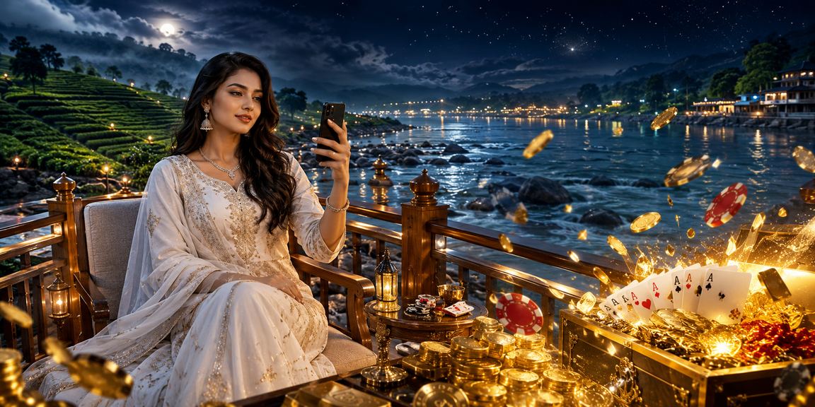 সিলেটের চা বাগানে অনলাইন গেমিং উপভোগ করছেন একজন ব্যবহারকারী